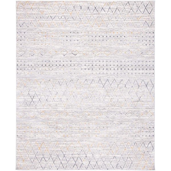 Safavieh 6 ft. 7 in. x 6 ft. 7 in. Lagoon 500 Contemporary Square Rug Gray & Gold LGN519F-7SQ